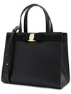 Vara Bow Top Handle Tote Bag Black - SALVATORE FERRAGAMO - BALAAN 3