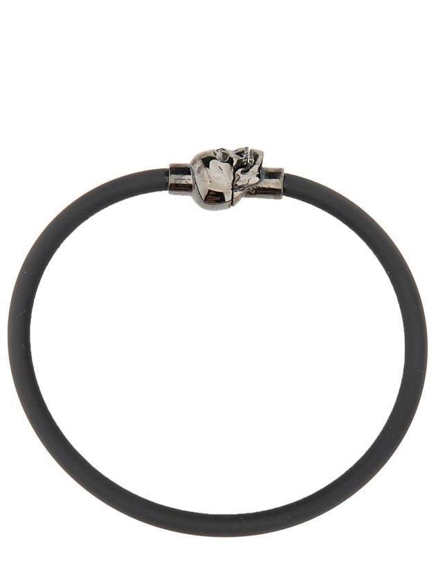 Skull Rubber Bracelet Black - ALEXANDER MCQUEEN - BALAAN 4