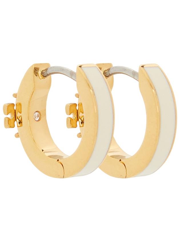 Women's Kira Huggie Hoop Earrings White - TORY BURCH - BALAAN 5