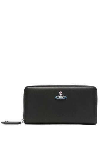 ORB Classic Zip Round Long Wallet Black - VIVIENNE WESTWOOD - BALAAN 1