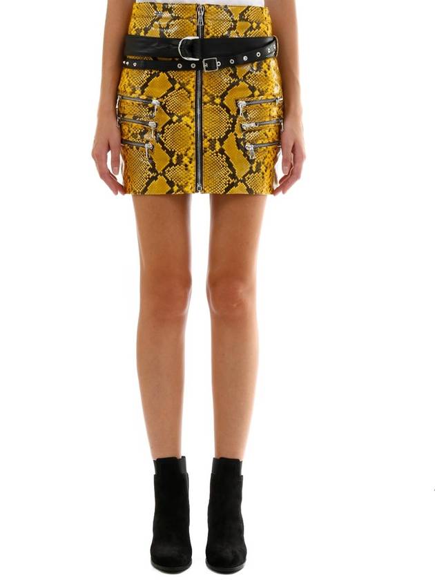 Yellow Python Leather Skirt - UNRAVEL PROJECT - BALAAN 1