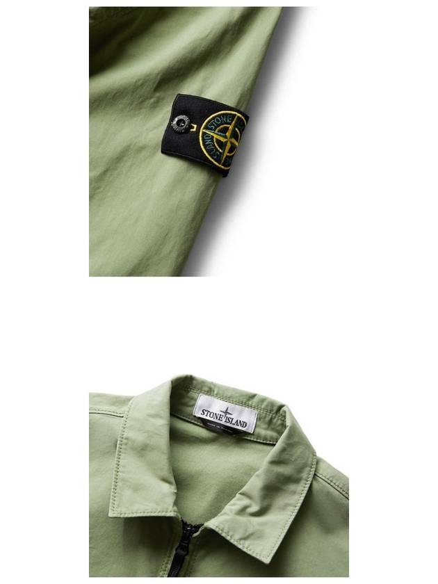 Wappen Patch Double Pocket Cotton Zip-Up Jacket Green - STONE ISLAND - BALAAN 6