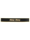 Miu 5IF172 2F6T F0002 Women Enamel Metal Hairpin Black - PRADA - BALAAN 1