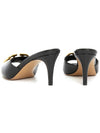 V Logo Signature Sandal Heels Black - VALENTINO - BALAAN.