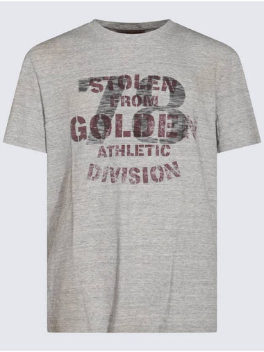 Golden Goose Grey Cotton T-Shirt - GOLDEN GOOSE - BALAAN 1