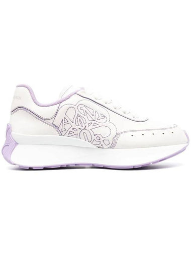 Women's Sprint Runner Low Top Sneakers Purple White - ALEXANDER MCQUEEN - BALAAN 1