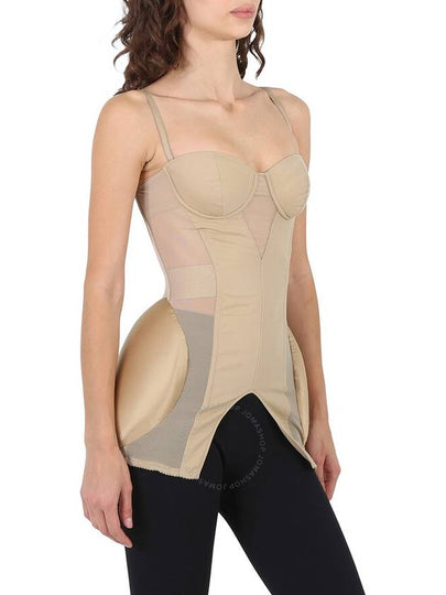 Burberry Ladies Pale Honey Padded Cotton And Mesh Silk Panel Corset, Brand Size 4 (US Size 2) - BURBERRY - BALAAN 2