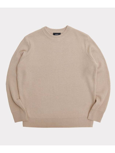 Basic crew neck knitbeige - MOO - BALAAN 1