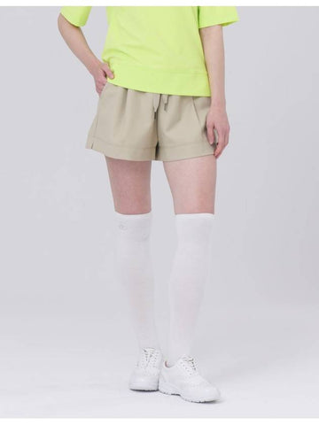 Full Waist Banding Eyelet String Beige Shorts DO3242PT67 1 - DOYOUKNOWMC GOLF WEAR - BALAAN 1