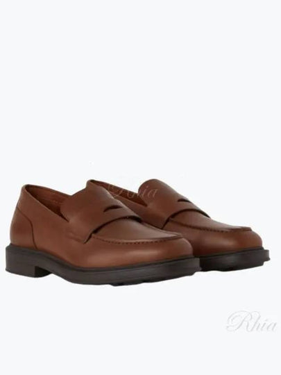 Travis Penny Leather Loafers Brown - LORO PIANA - BALAAN 2