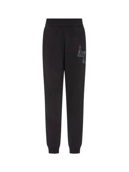 Women s Logo Patch Side Rib Jogger Pants Black 271458 - ARMANI EXCHANGE - BALAAN 1