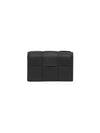 Women's Intrecciato Cassette Card Wallet Black - BOTTEGA VENETA - BALAAN 2