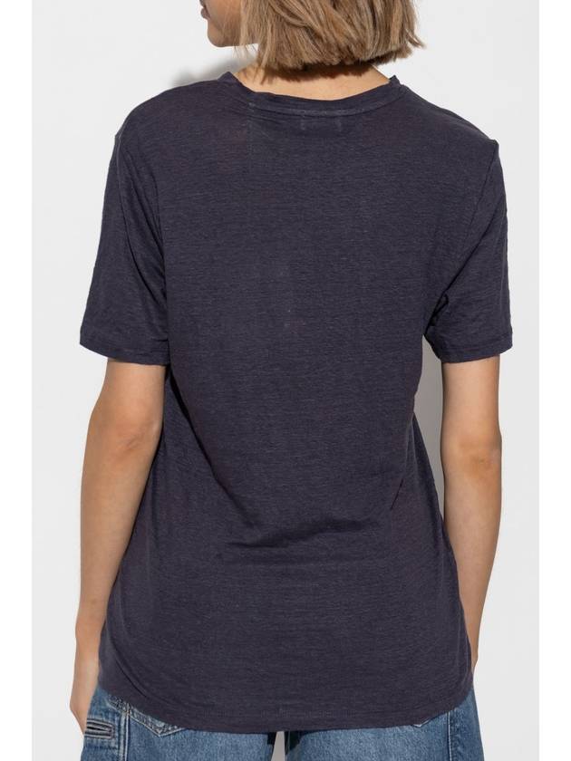 Marant Etoile T-shirt Zewel, Women's, Navy Blue - ISABEL MARANT ETOILE - BALAAN 4