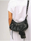 Le Cagole Small Leather Shoulder Bag Black - BALENCIAGA - BALAAN 9