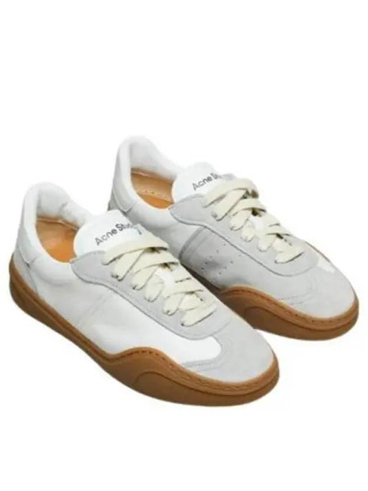 Panel Design Leather Low-Top Sneakers White - ACNE STUDIOS - BALAAN 2