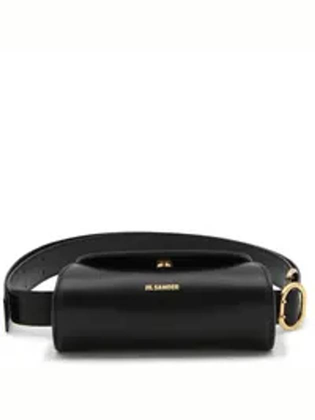 Mini Cannolo Leather Belt Bag Black - JIL SANDER - BALAAN 2