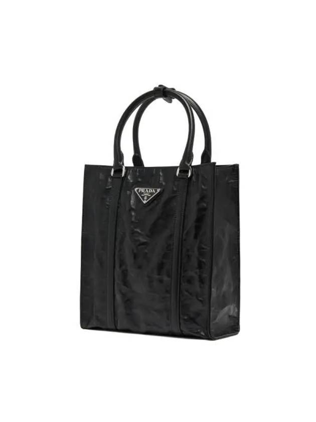 Antique Nappa Leather Mini Tote Bag Black - PRADA - BALAAN 4