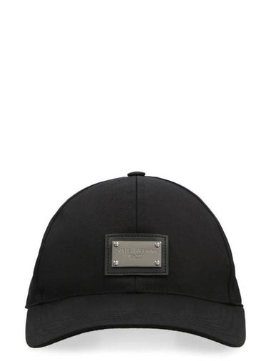 DG Logo Plaque Ball Cap Black - DOLCE&GABBANA - BALAAN 1