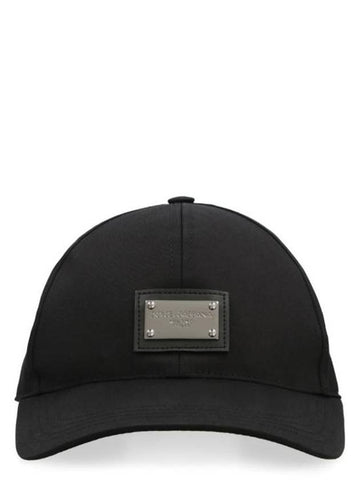 DG Logo Plaque Ball Cap Black - DOLCE&GABBANA - BALAAN 1