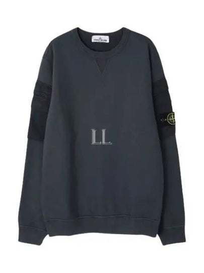 Men's Wappen Patch Cargo Pocket Sweatshirt Grey - STONE ISLAND - BALAAN 2