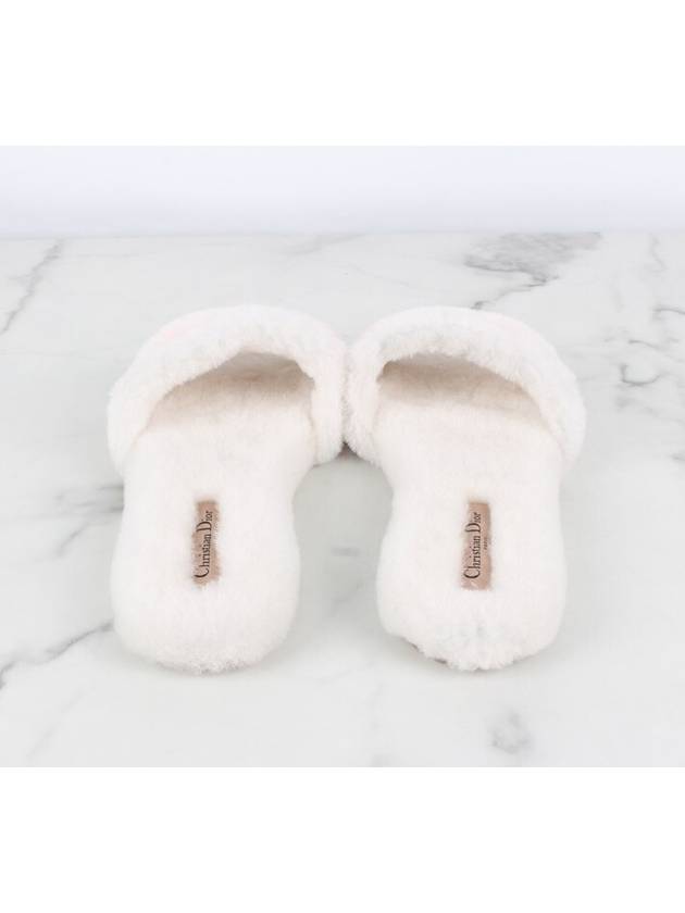 Shearling Fuchsia Logo Mule Slippers 37 240 - DIOR - BALAAN 7