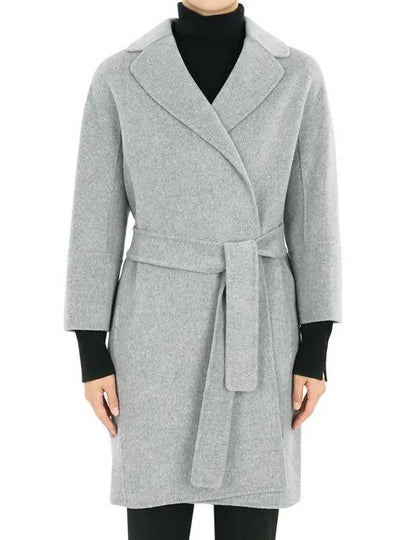 Women's Arona Virgin Wool Single Coat Grey - MAX MARA - BALAAN 2