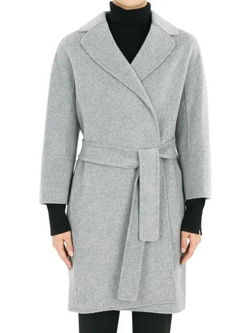 Women's Arona Virgin Wool Single Coat Grey - MAX MARA - BALAAN 1