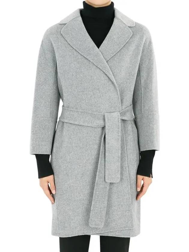 Women's Arona Virgin Wool Single Coat Grey - MAX MARA - BALAAN 3