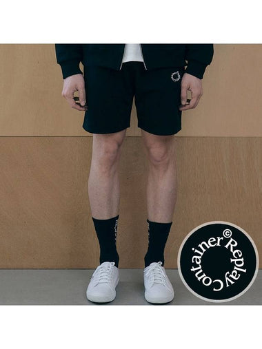 RC round logo sweat shorts black - REPLAYCONTAINER - BALAAN 1