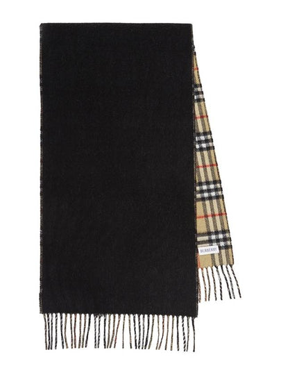 Check Cashmere Scarf Black - BURBERRY - BALAAN 2