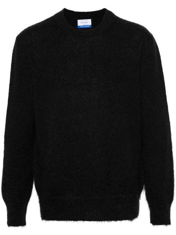 Jacquard Knit Mohair Blend Knit Top Black - OFF WHITE - BALAAN 1