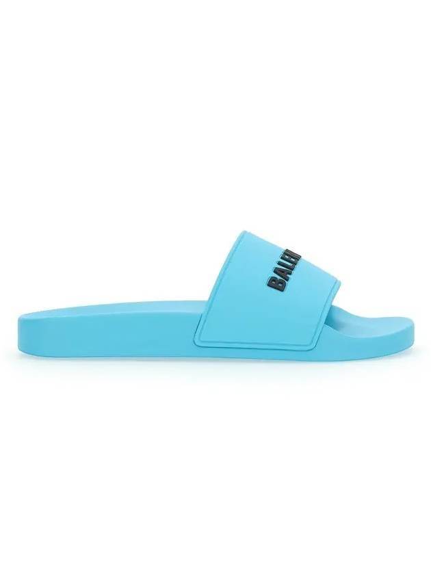 Men's Logo Full Slippers Blue - BALENCIAGA - BALAAN 1