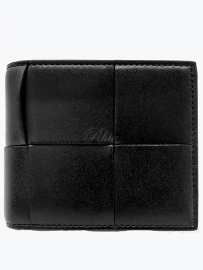 Maxi Intrecciato Coinpurse Half Wallet Black - BOTTEGA VENETA - BALAAN 2