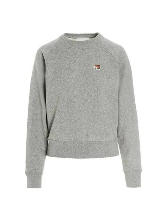 Fox Head Patch Adjusted Sweatshirt Grey Melange - MAISON KITSUNE - BALAAN 2