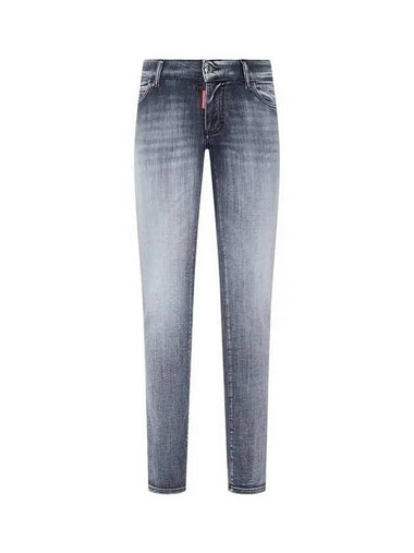 Women s Washed Easy Skinny Jeans MEDIUM WAIST Gray - DSQUARED2 - BALAAN 1