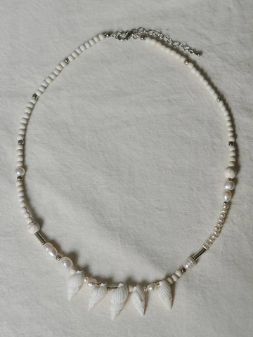 Shell Lava stone Pearl Necklace - RUBATI - BALAAN 1