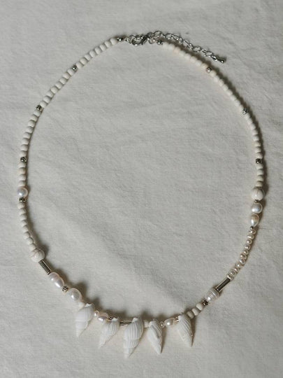 Shell Lava stone Pearl Necklace - RUBATI - BALAAN 2