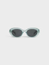 Eyewear Cat Eye Acetate Sunglasses Transparent Turquoise - CELINE - BALAAN 2