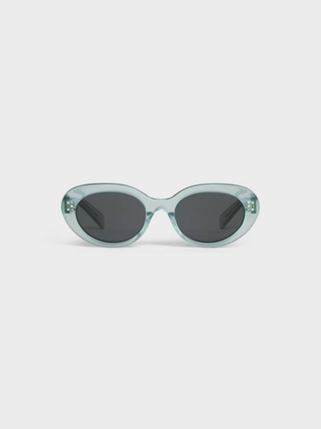 Eyewear Cat Eye Acetate Sunglasses Transparent Turquoise - CELINE - BALAAN 2