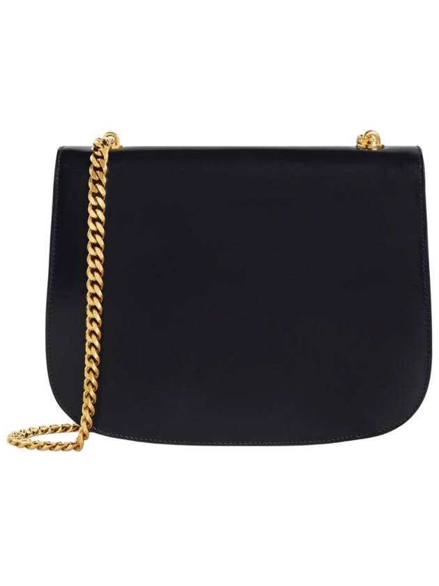 Chain Besace Triomphe Leather Shoulder Bag Black - CELINE - BALAAN 3