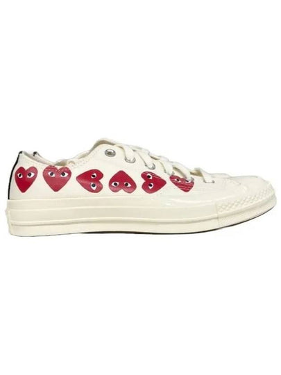 Multi Heart Chuck Taylor Low Top Sneakers Ivory - COMME DES GARCONS - BALAAN 2