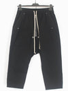 20SS Men's Front Zipper Bella Crop Pants Black RU20S7363 09 - RICK OWENS - BALAAN 1