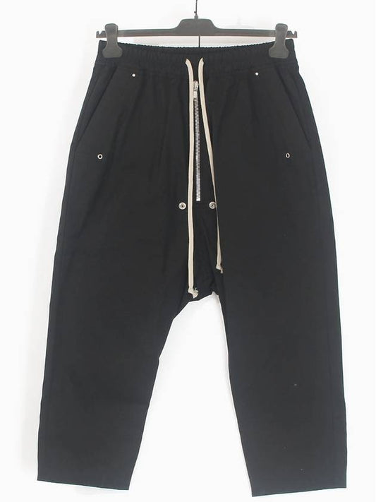20SS Men's Front Zipper Bella Crop Pants Black RU20S7363 09 - RICK OWENS - BALAAN 1