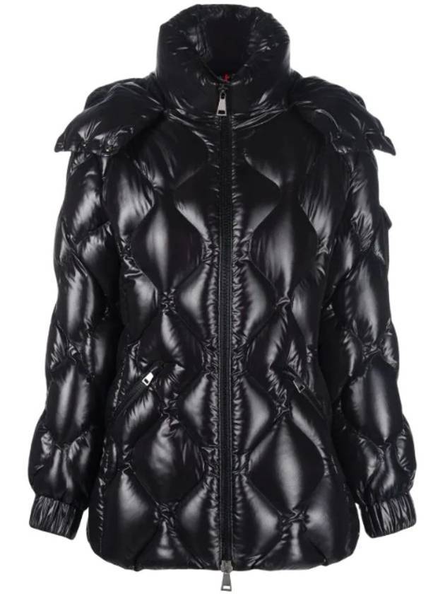 Women's Fioget Short Down Padded Jacket Black - MONCLER - BALAAN.