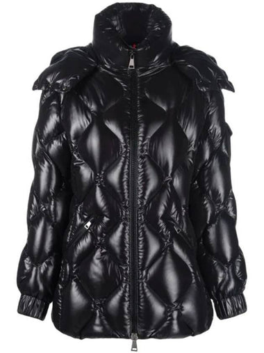 Women's Fioget Short Down Padded Jacket Black - MONCLER - BALAAN 1