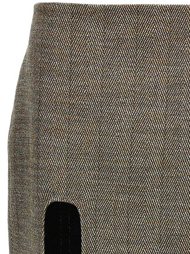 Stella McCartney Slit Tweed Skirt - STELLA MCCARTNEY - BALAAN 3