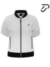 Full zip-up short-sleeved jumper IPL4SWB493 WH - IJP DESIGN - BALAAN 1