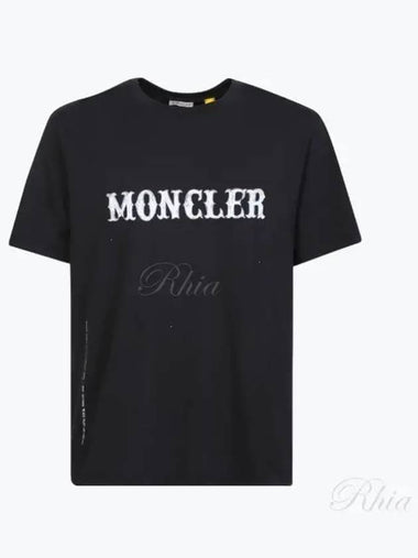 8C00001 M2350 999 x Fragment Fragment Logo Printing Short Sleeve TShirt - MONCLER - BALAAN 1