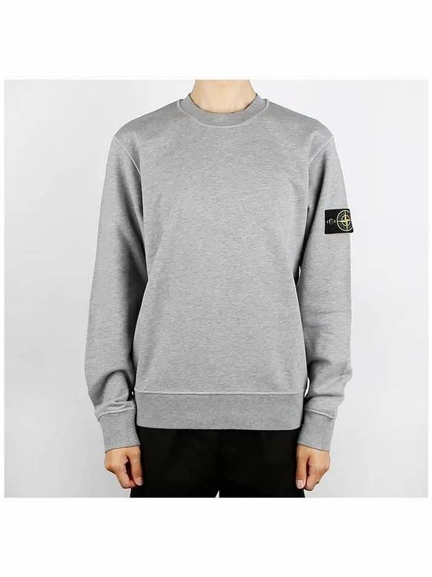 Compass Patch Cotton Sweatshirt Melange Grey - STONE ISLAND - BALAAN 3