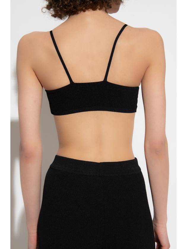 Le Bandeau Pralu Logo Knit Bra Black - JACQUEMUS - BALAAN 5